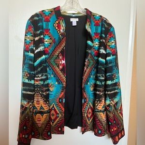 southwestern style lightweight blazer
